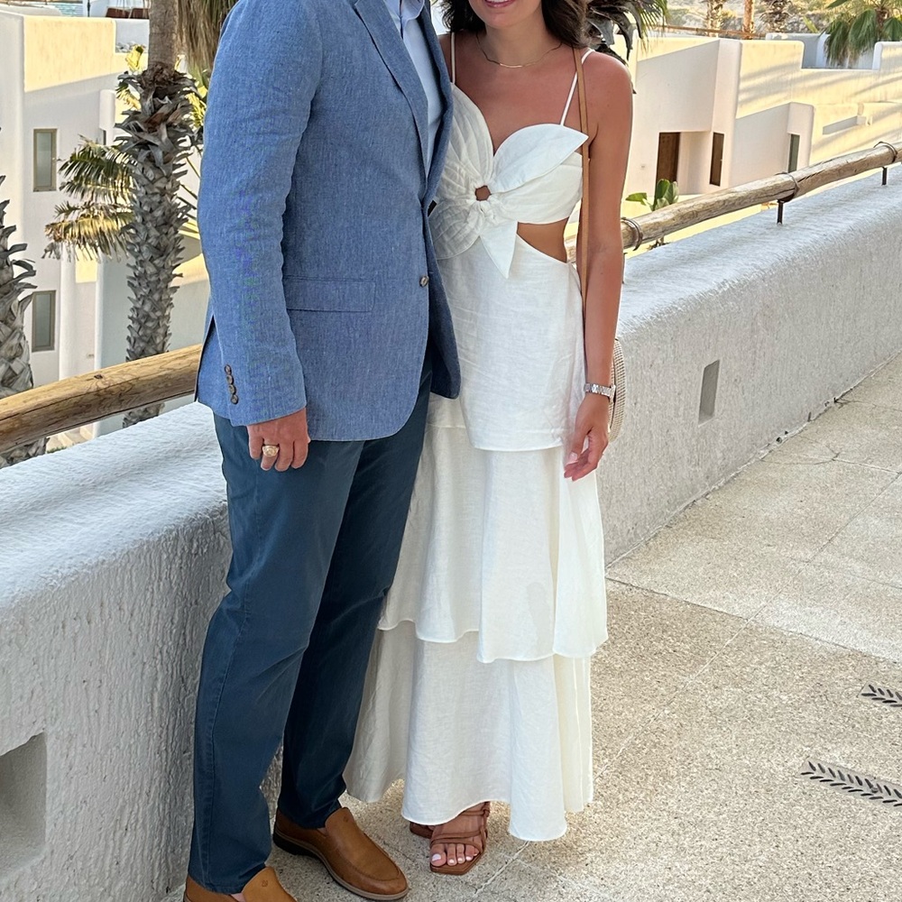 Farm Rio Off-white Flower Maxi Dress